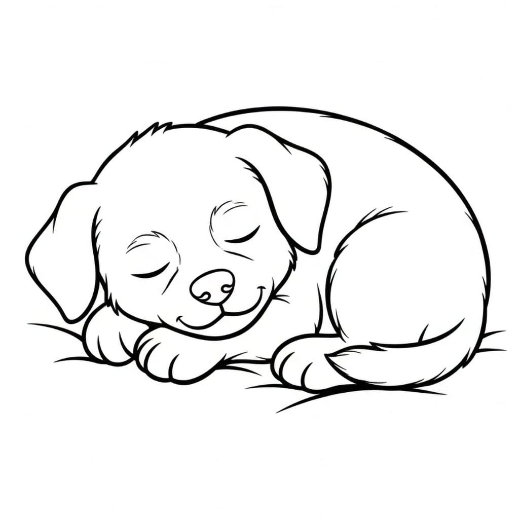 Sovende valp fargelegging