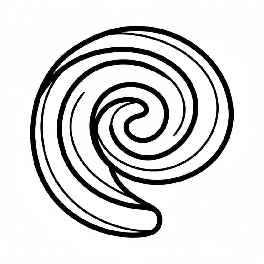 Spiralrullet Sukkertøy fargelegging