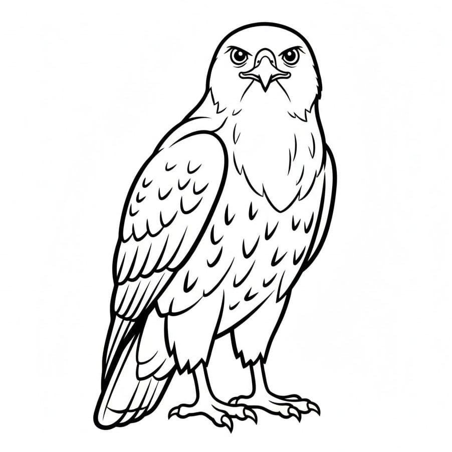 Stående hauk fargelegging