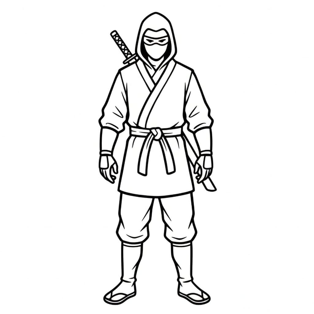 Stående ninja fargelegging