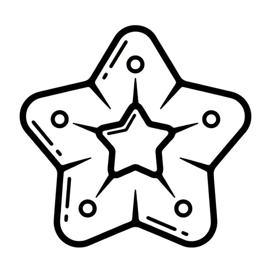 Stjernesukkertøy fargelegging