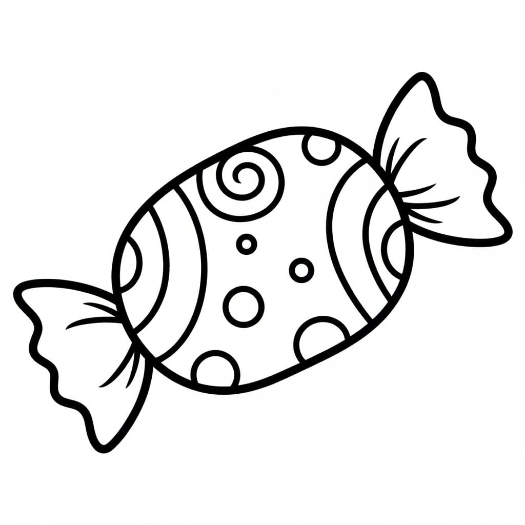 Stort Innpakket Sukkertøy fargelegging