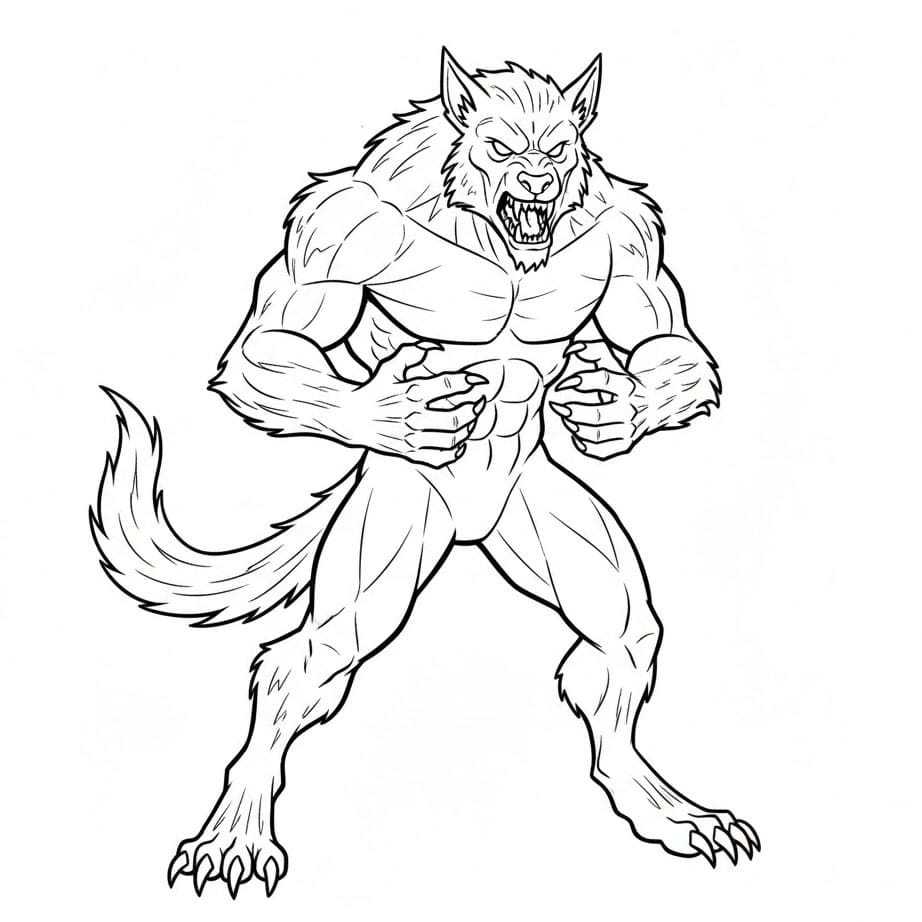 Støttende Varulv fargelegging