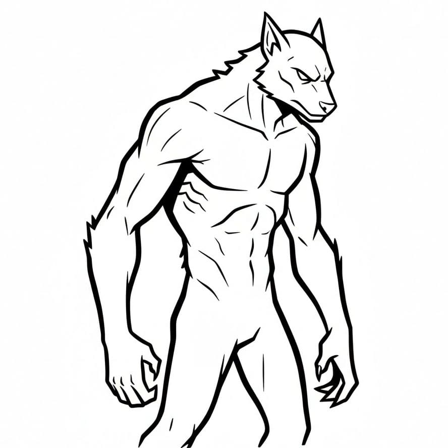Stram Kropp Varulv fargelegging