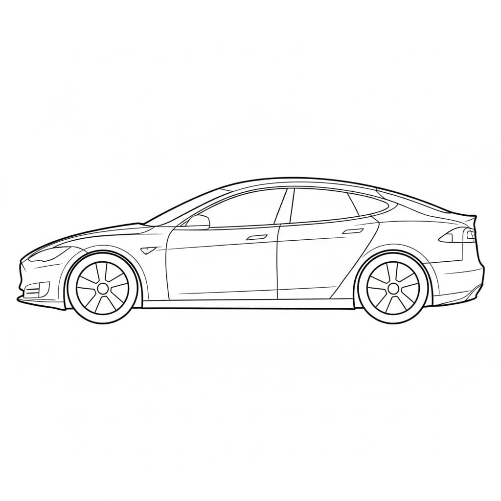 Tesla bil fargelegging