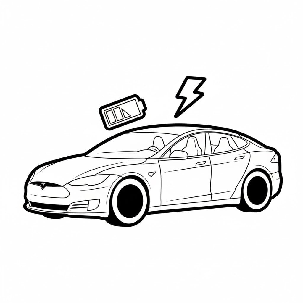 Tesla elbil fargelegging