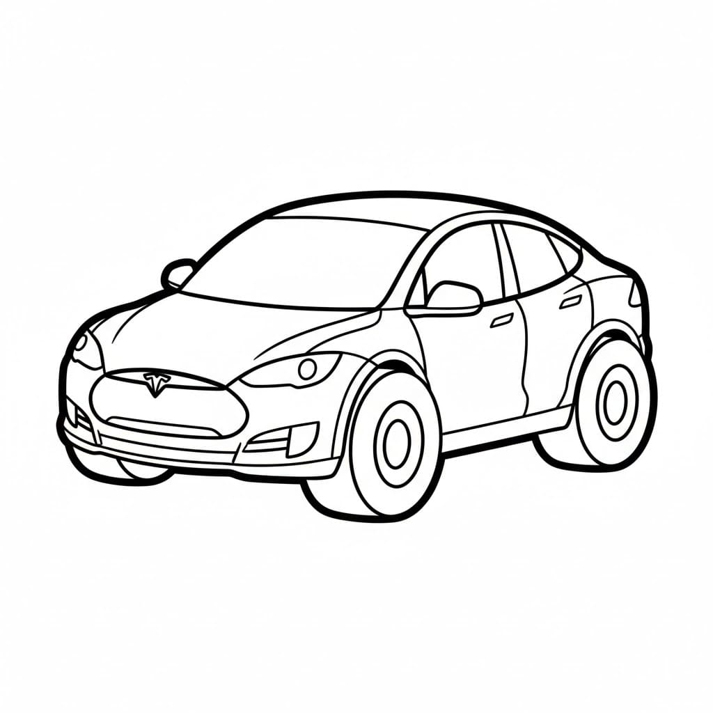 Tesla for barn fargelegging