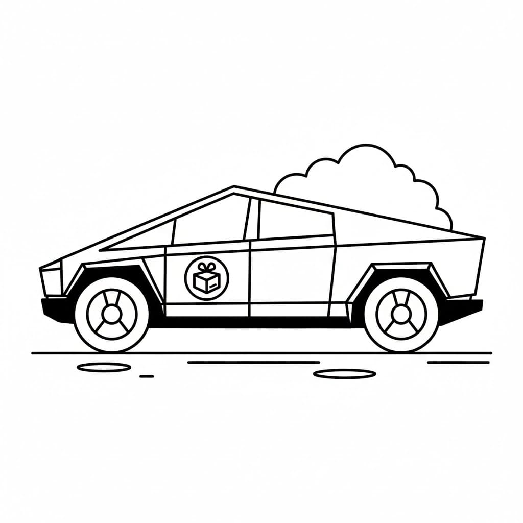 Tesla leveringskjøretøy fargelegging