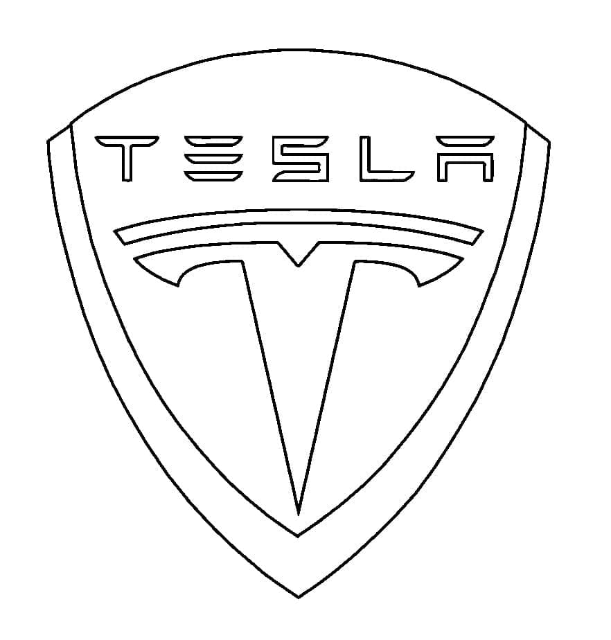 Tesla Logo fargelegging