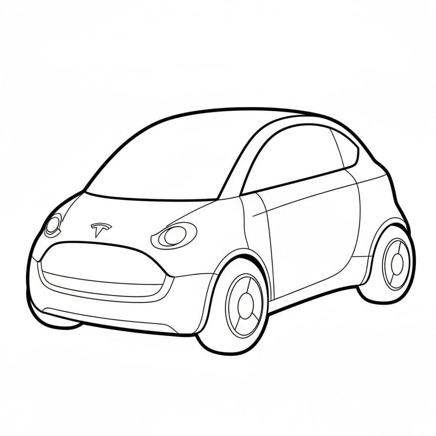 Tesla mini konsept fargelegging