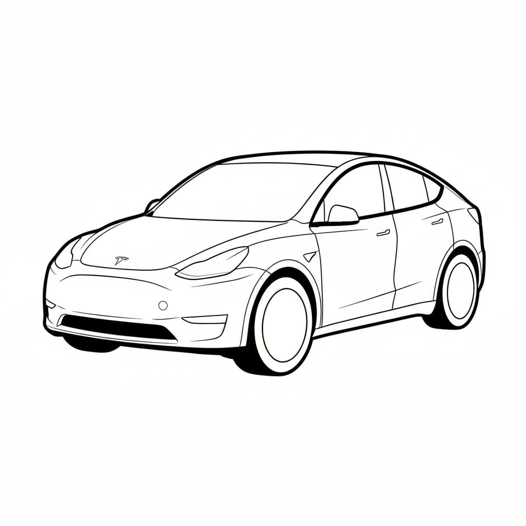 Tesla Model Y kompakt SUV fargelegging