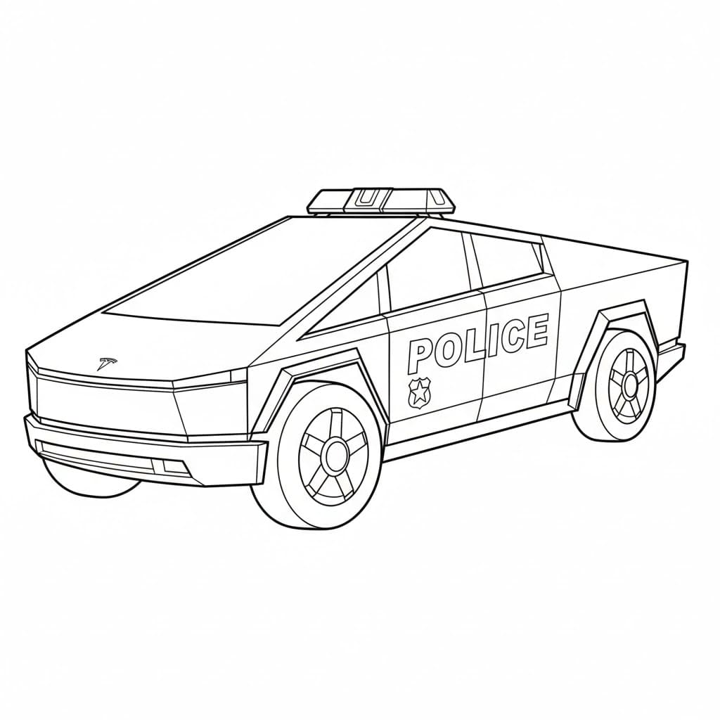 Tesla politibil fargelegging