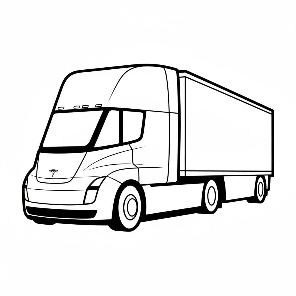 Tesla Semi lastebil fargelegging