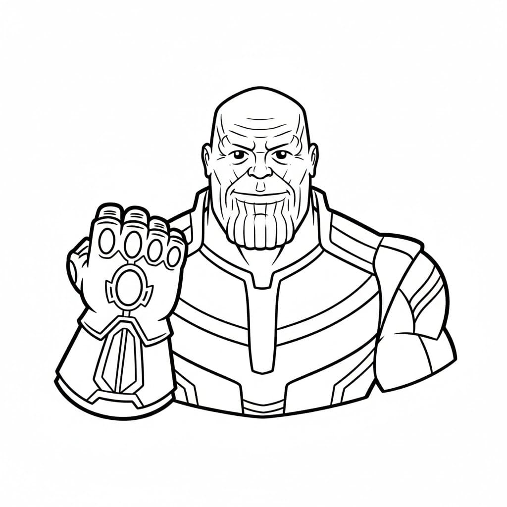 Thanos halvkropp fargelegging
