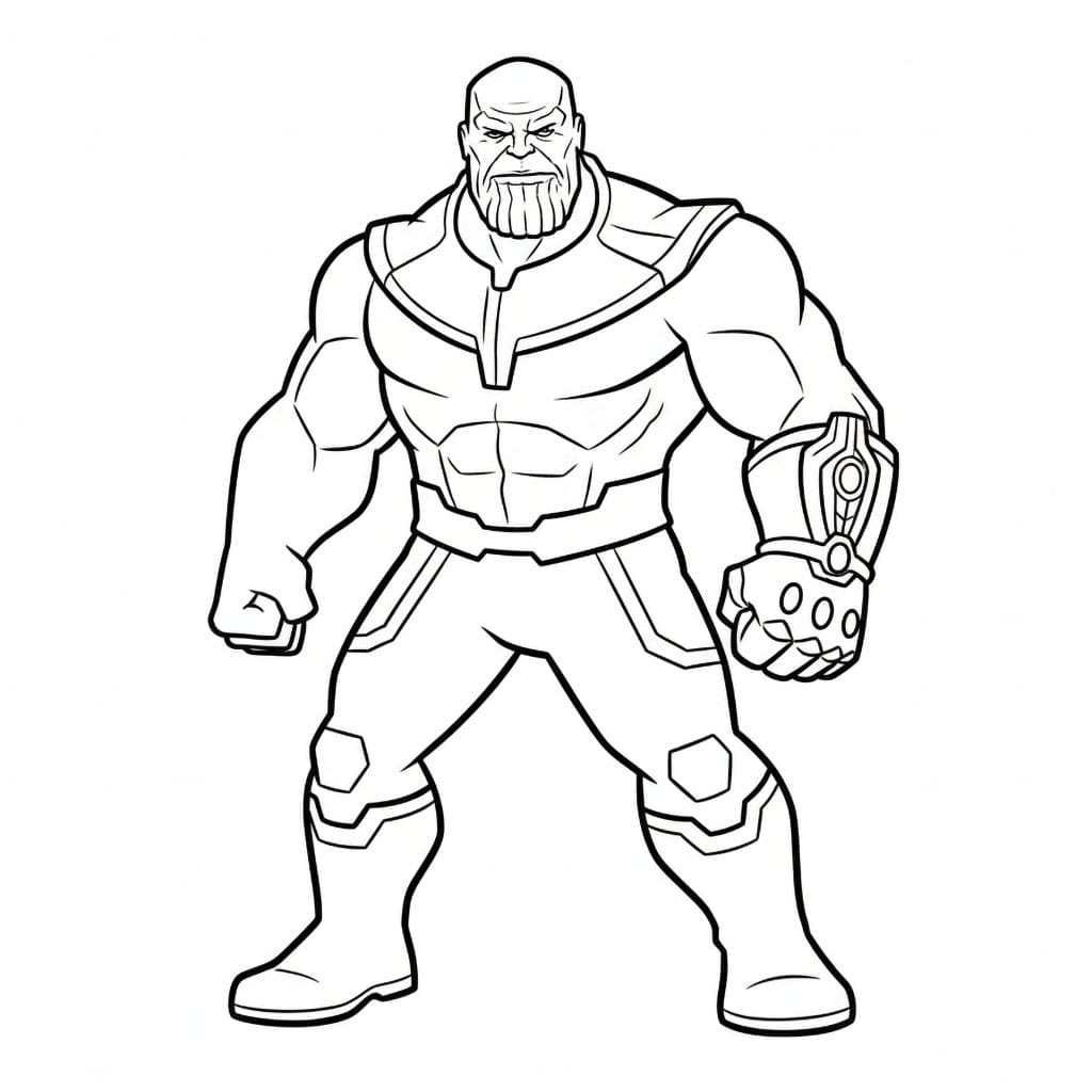 Thanos kampstilling fargelegging