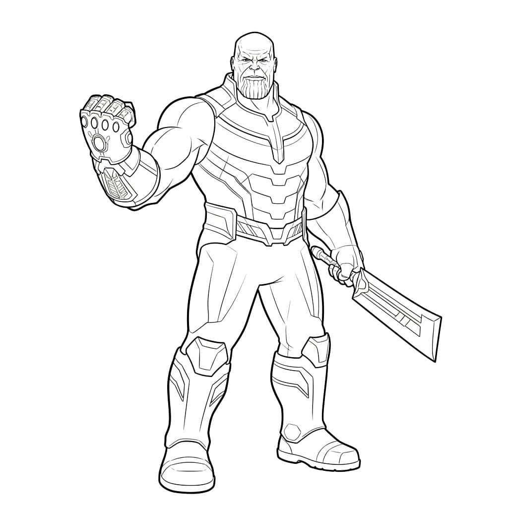 Thanos klar til kamp fargelegging