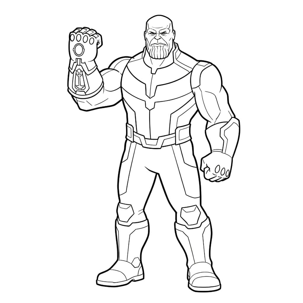 Thanos knyttnevestilling fargelegging