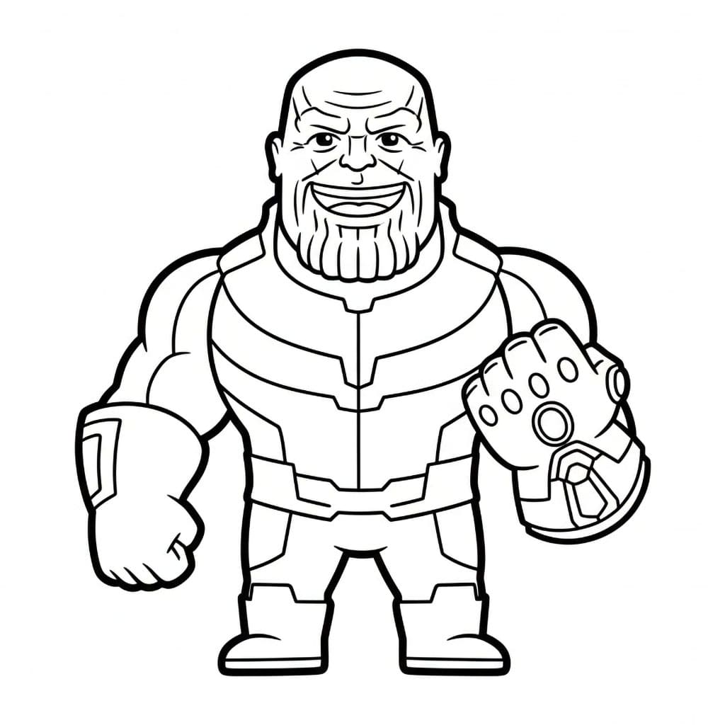 Thanos linjetegning fargelegging