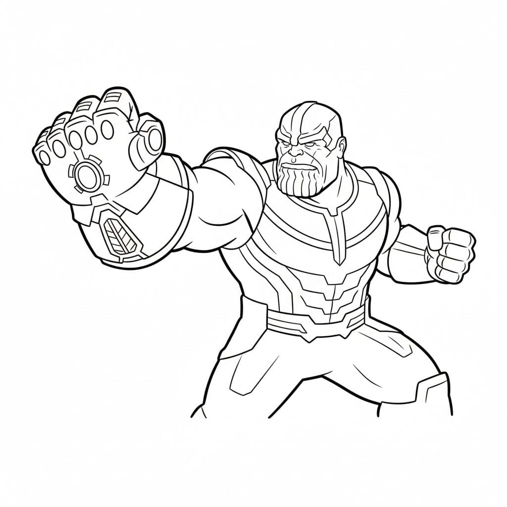 Thanos uendelig hanskeangrep fargelegging