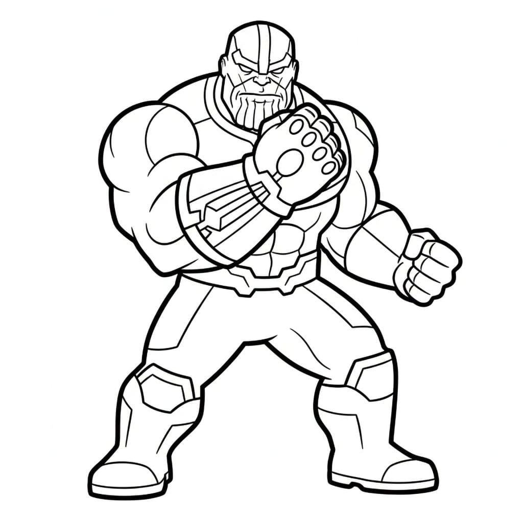 Thanos vaktstilling fargelegging