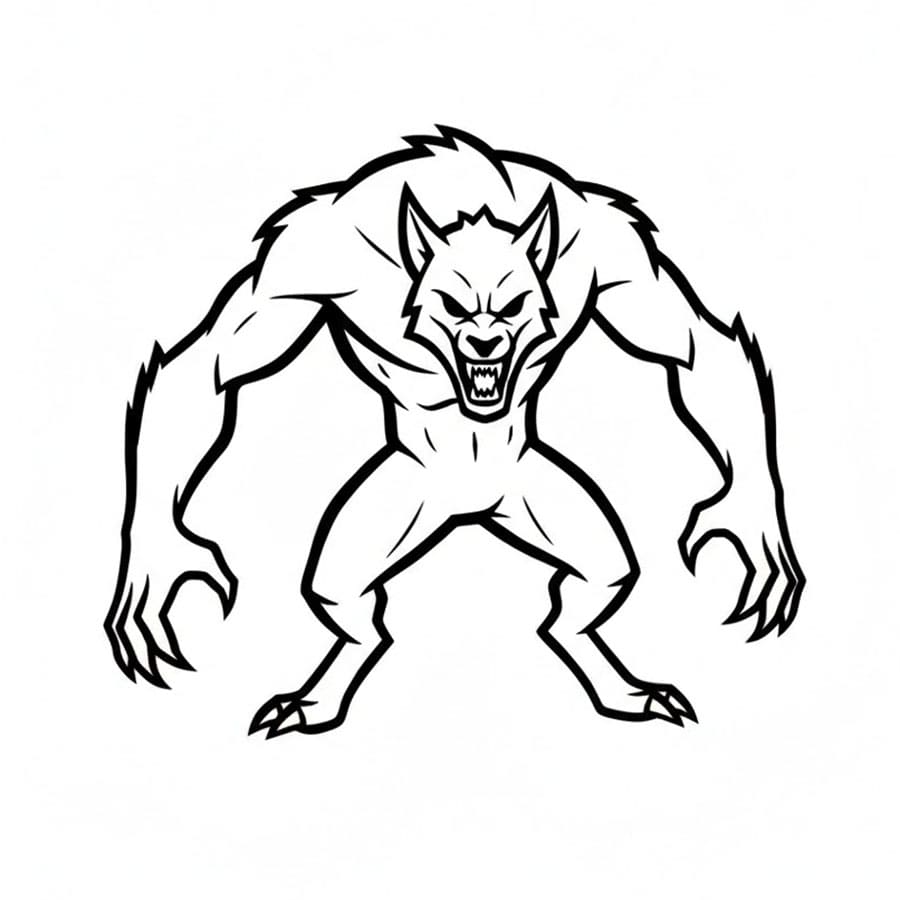 Trussel Holdning Varulv fargelegging