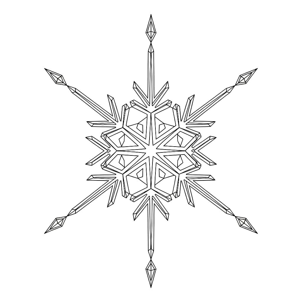 Tynn Krystall Snøfnugg fargelegging