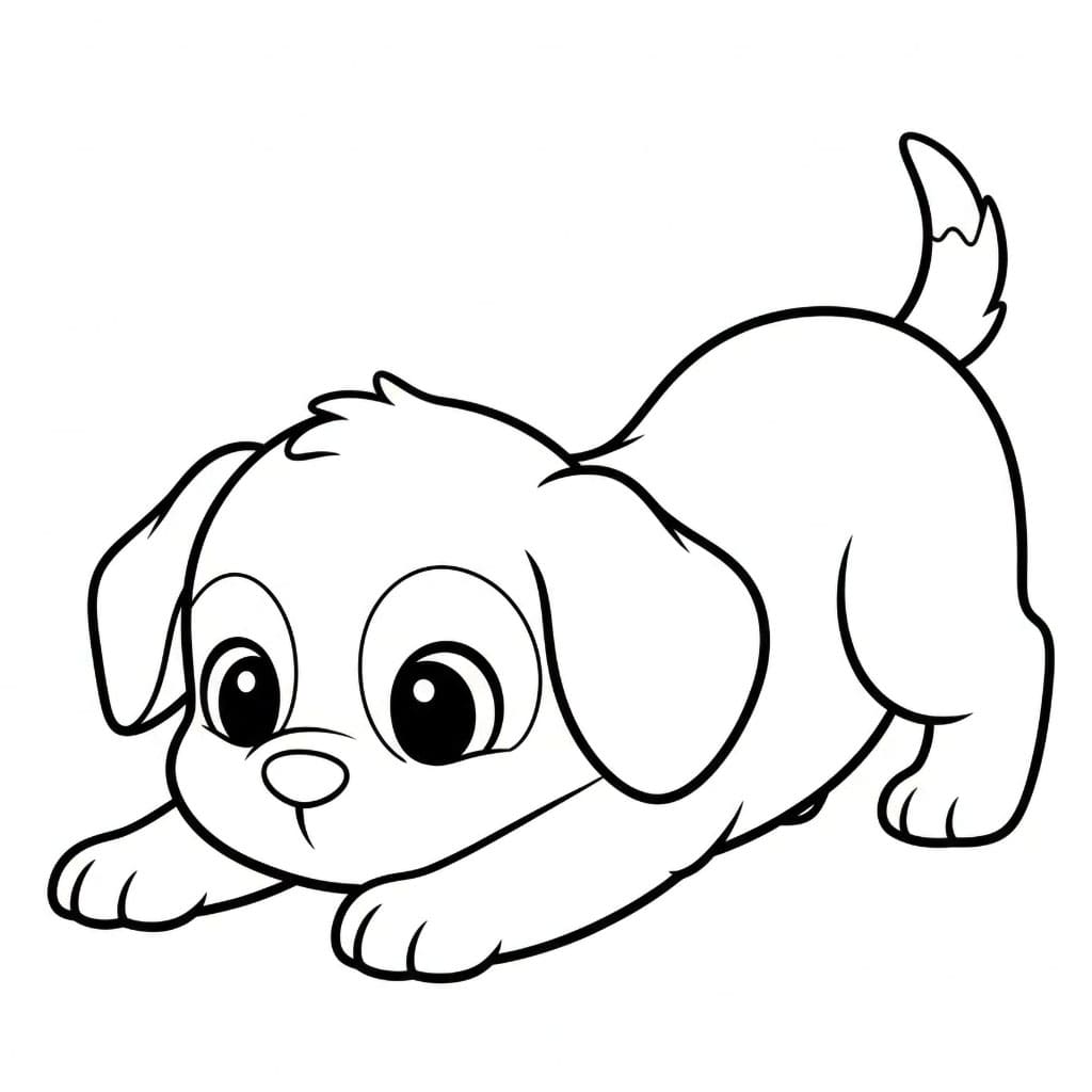 Valp som strekker seg fargelegging