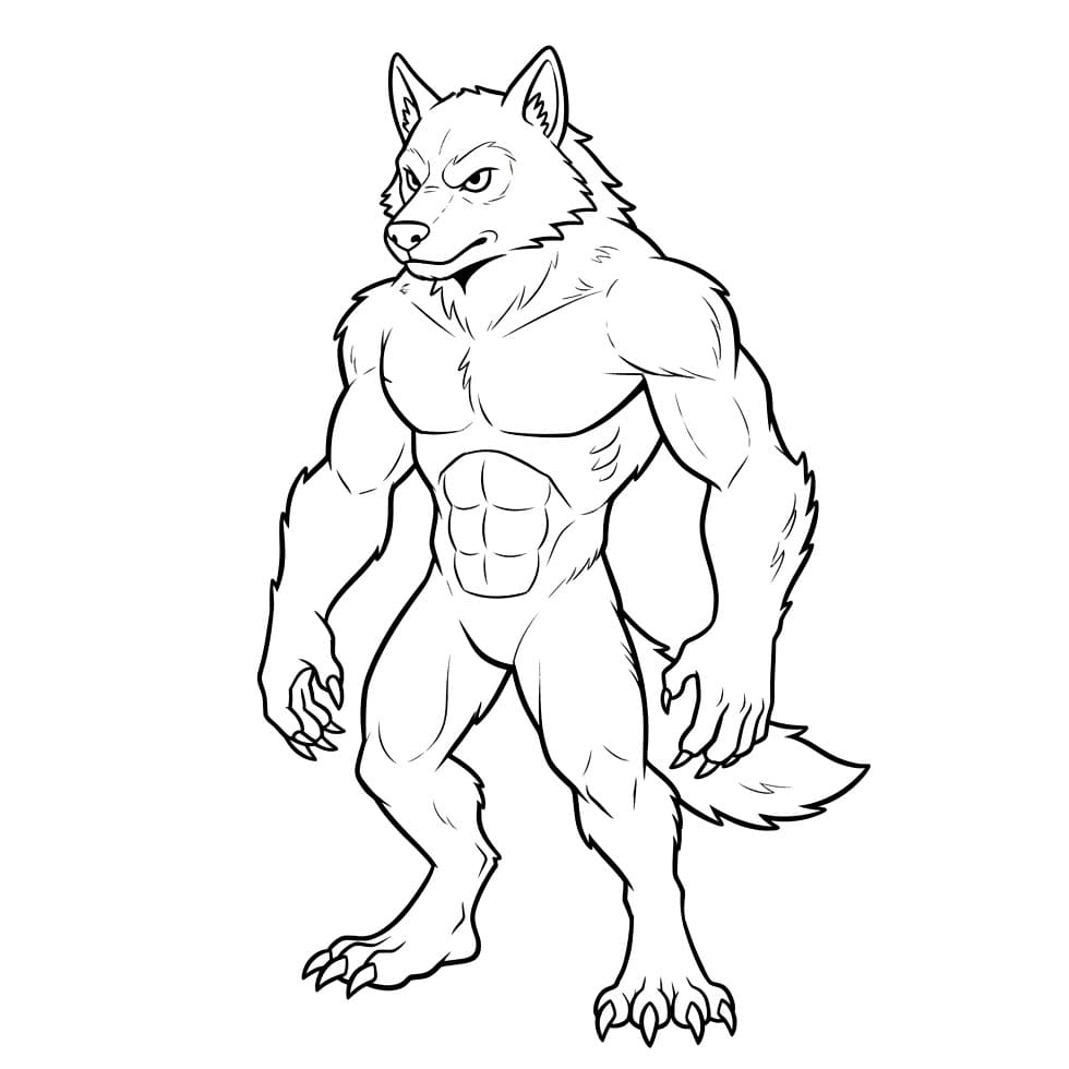 Varulv Stående fargelegging