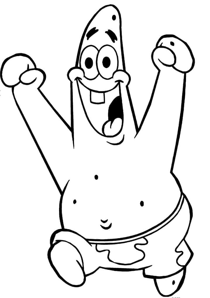 Veldig glad Patrick Stjerne fargelegging