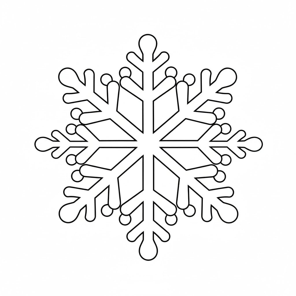 Vinter Snøfnugg fargelegging