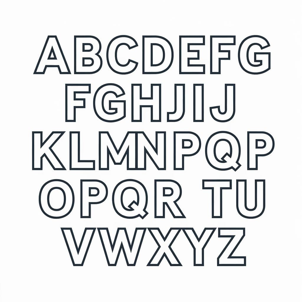 Alfabet for 2-åringer fargelegging