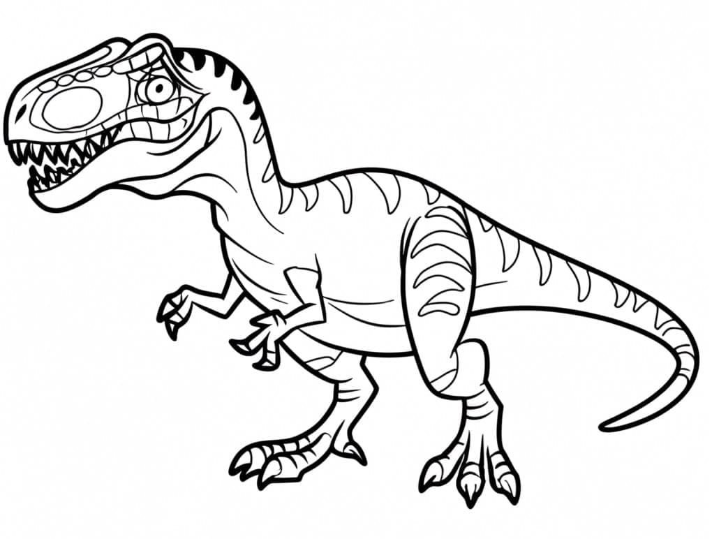 Allosaurus å skrive ut fargelegging