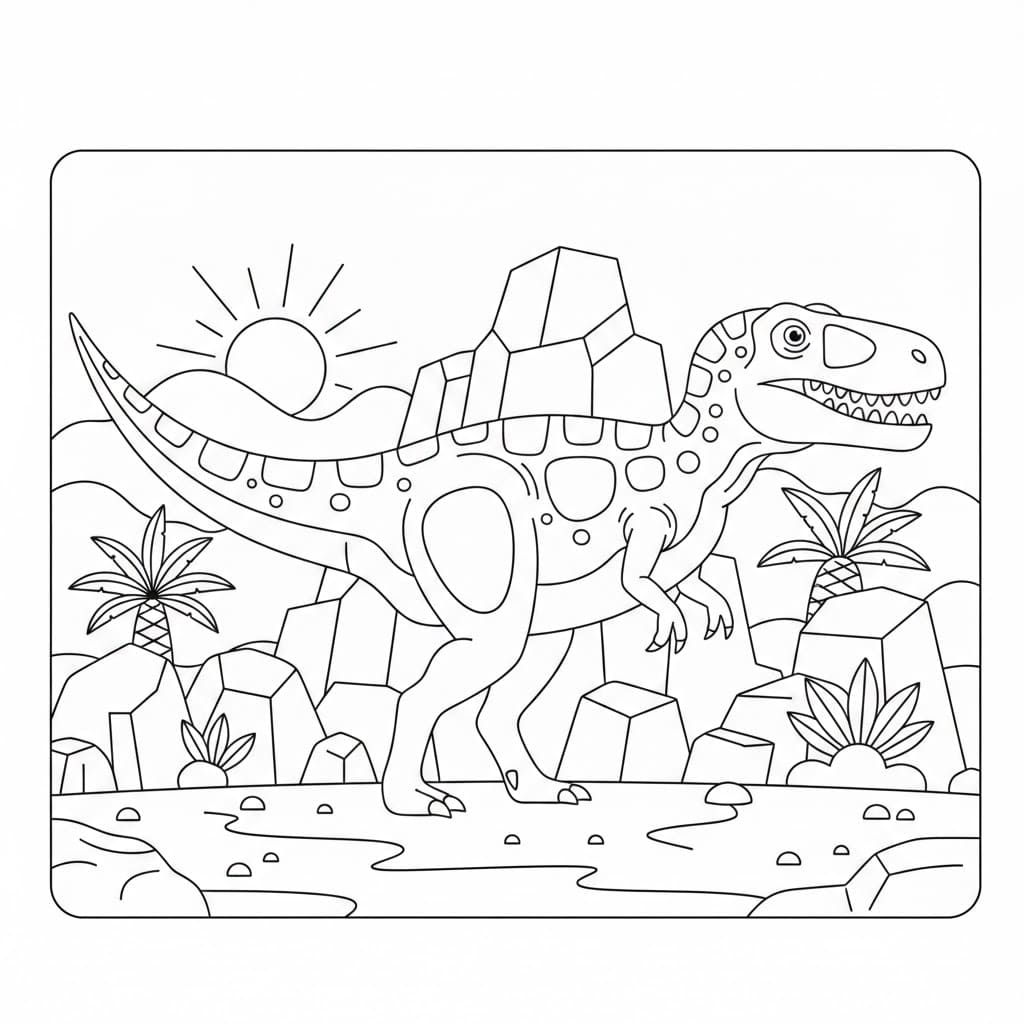 Allosaurus ved steiner fargelegging