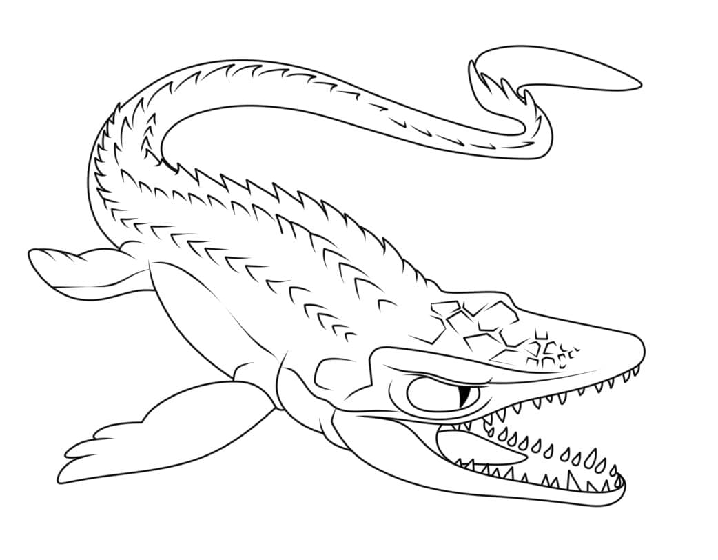 Animert Mosasaurus fargelegging