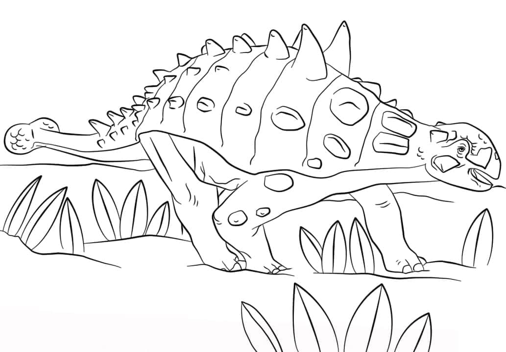 Ankylosaurus bilder fargelegging