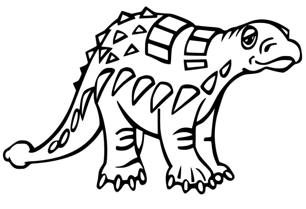 Ankylosaurus utskrivbar fargelegging