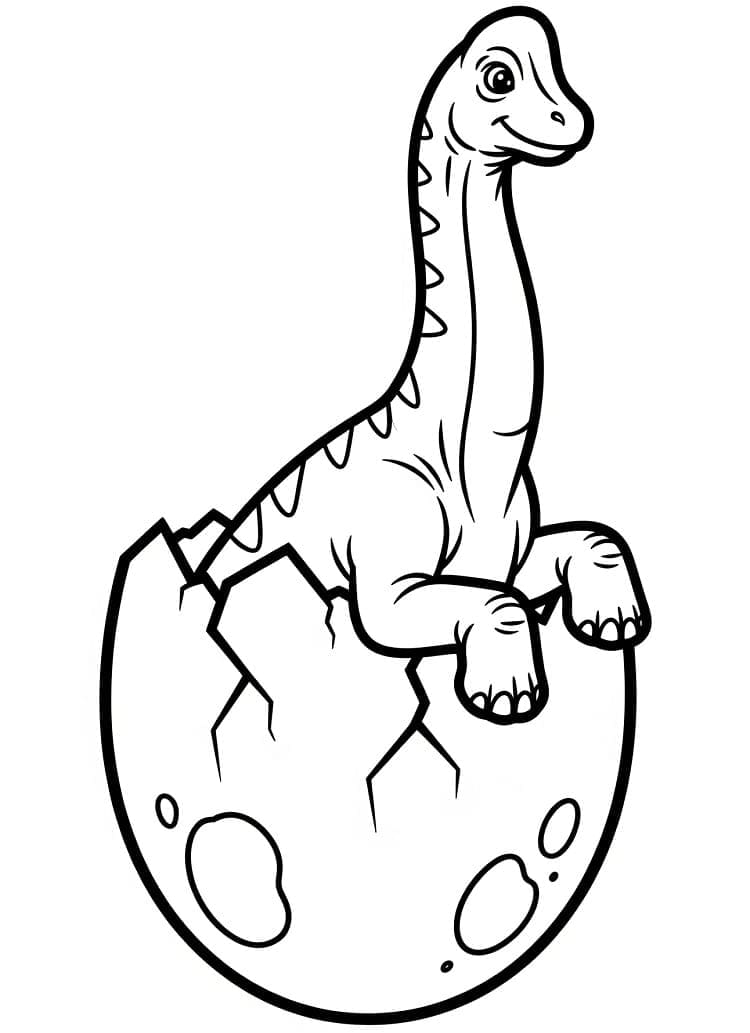 Baby Brachiosaurus fargelegging