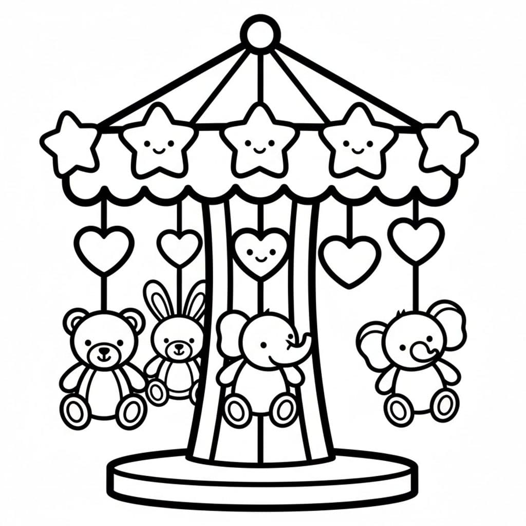 Babykarusell fargelegging