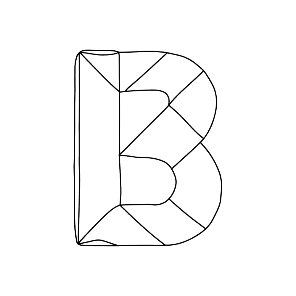 Basis bokstav B fargelegging