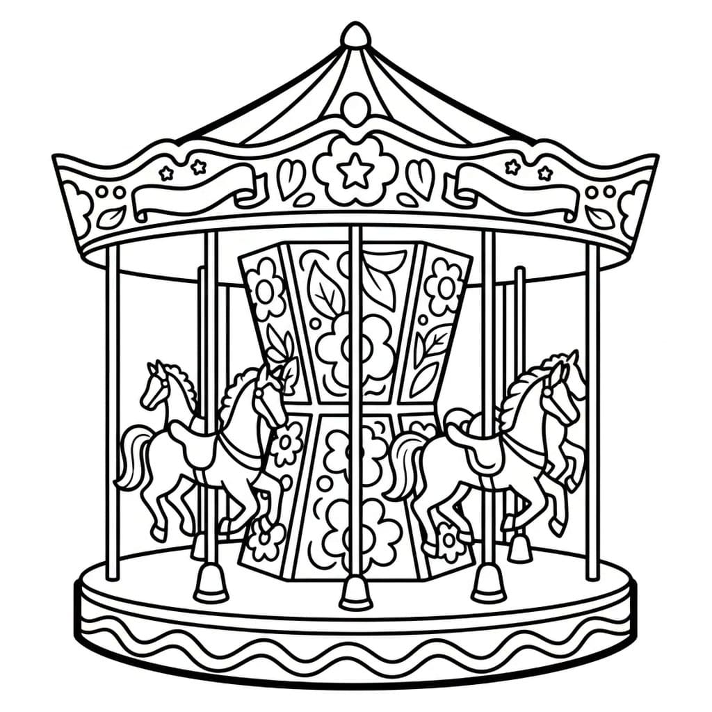 Blomsterkarusell fargelegging