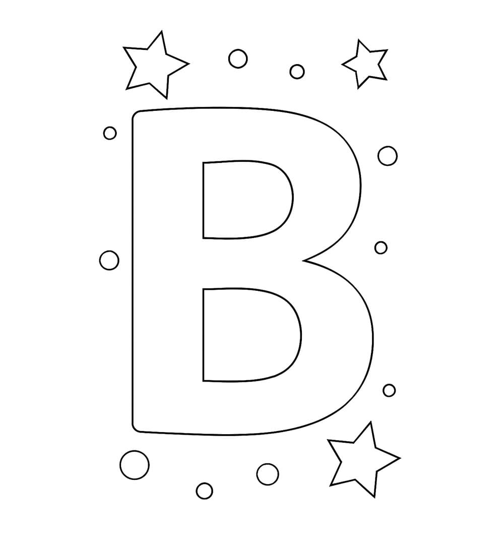 Bokstaven B Fargelegging