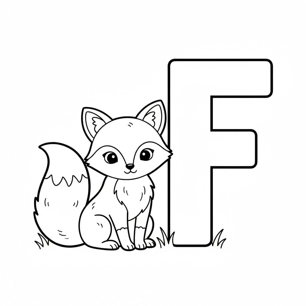 Bokstaven F er for Rev fargelegging