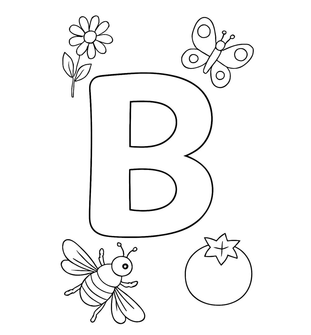 Bokstavkonturer fargelegging