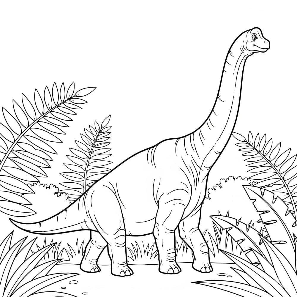 Brachiosaurus Dinosaur fargelegging