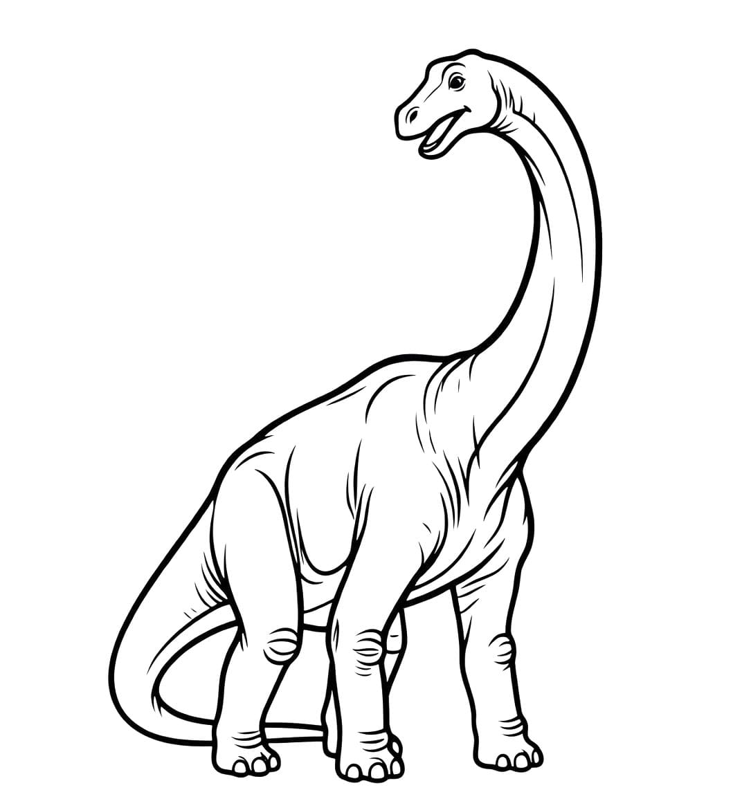 Brachiosaurus lang hals fargelegging
