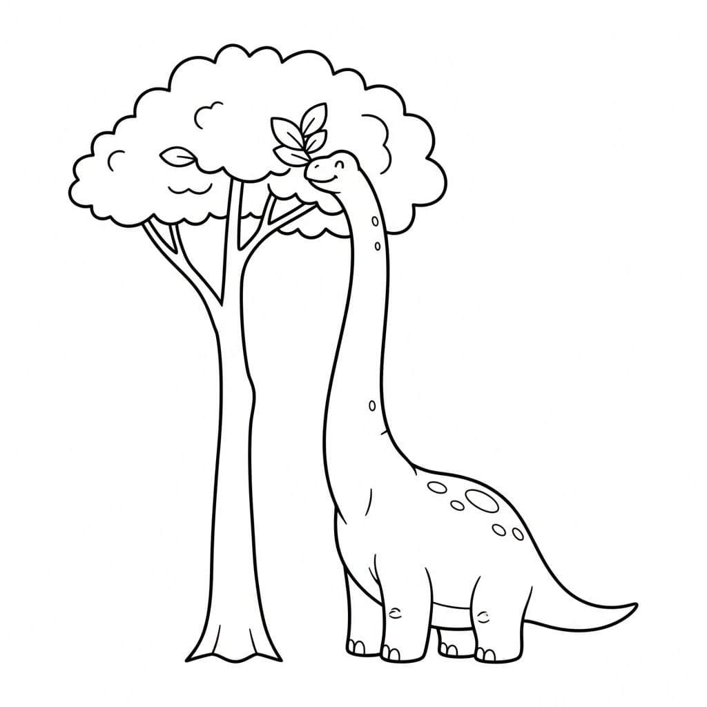 Brachiosaurus spiser blader fargelegging