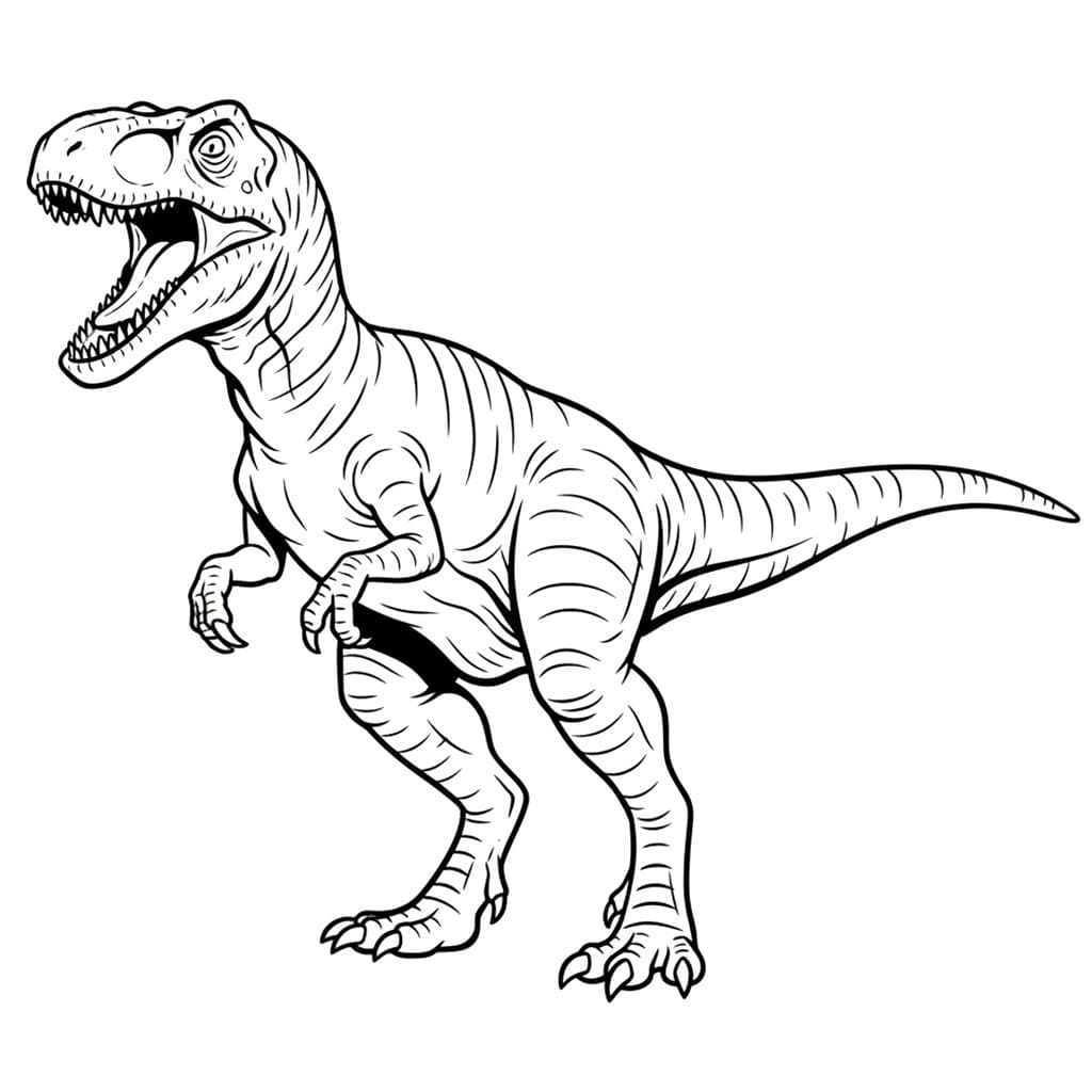 Brølende Velociraptor fargelegging