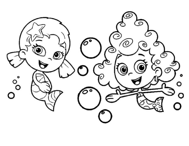 Deema og Oona fargelegging