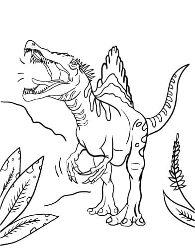 Dinosaur Spinosaurus fargelegging