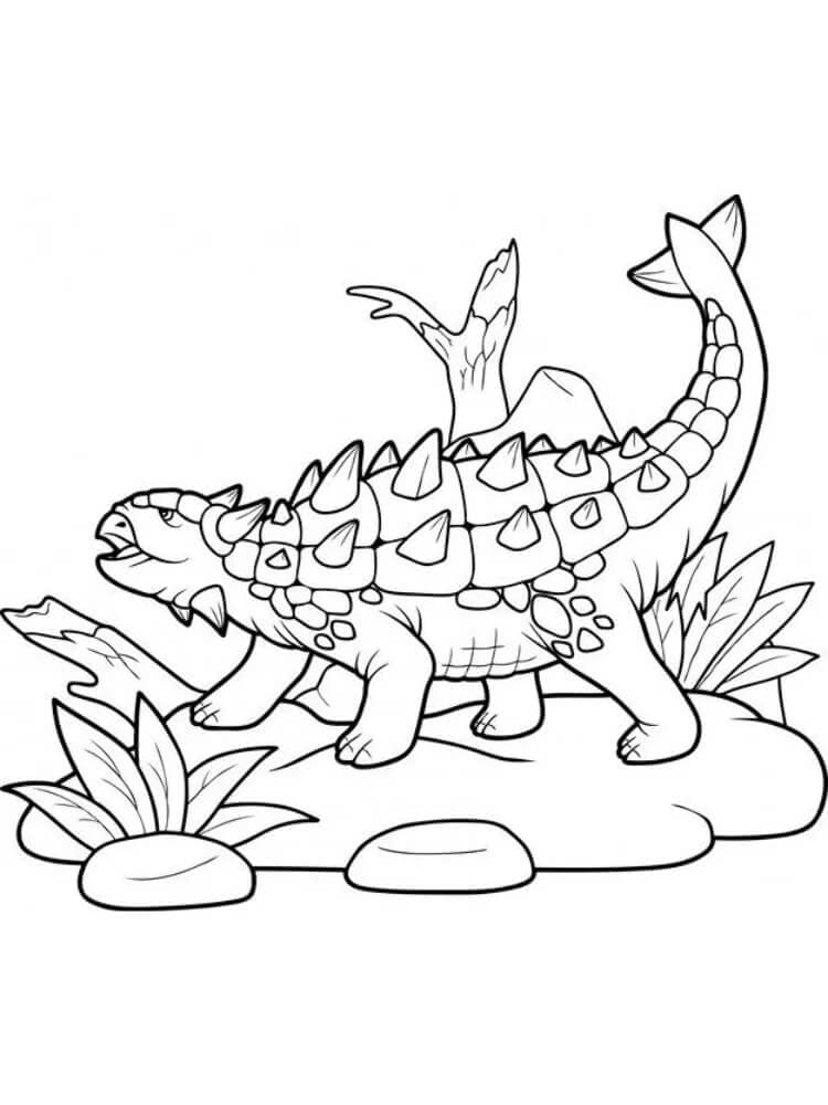 En Ankylosaurus fargelegging